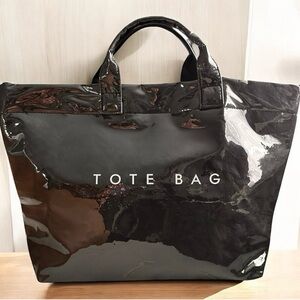 Reusable Waterproof Black Grocery Tote Bag